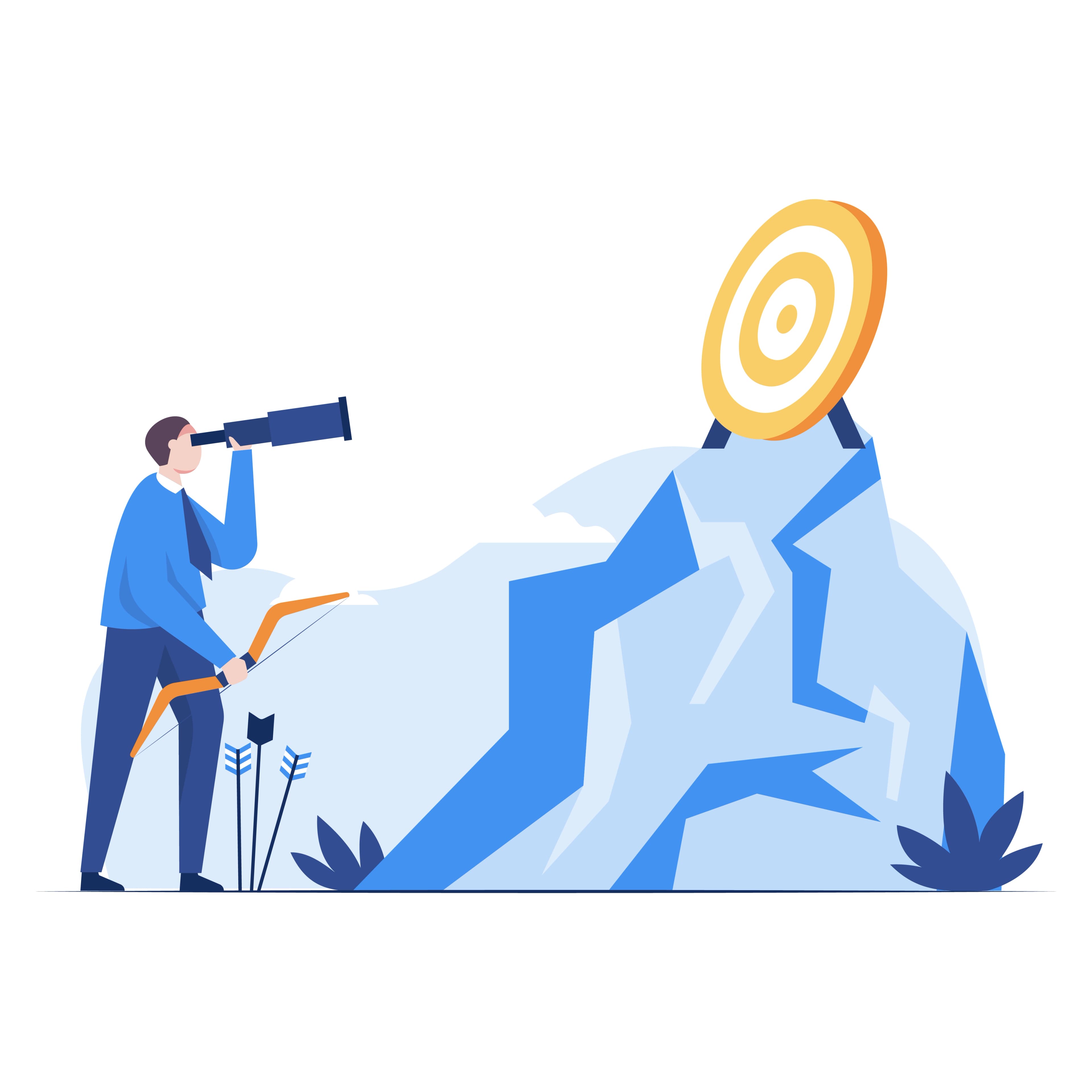 Ilustración de misión con cohete